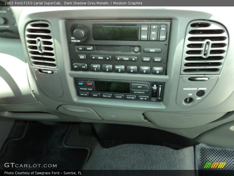 Dark Shadow Grey Metallic / Medium Graphite 2002 Ford F150 Lariat SuperCab