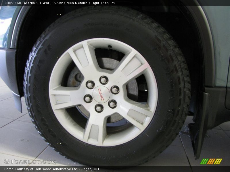 Silver Green Metallic / Light Titanium 2009 GMC Acadia SLT AWD