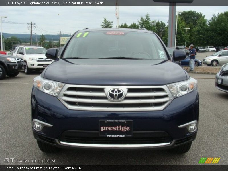 Nautical Blue Pearl / Ash 2011 Toyota Highlander V6 4WD