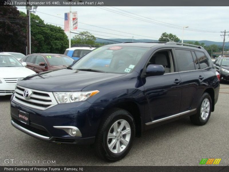Nautical Blue Pearl / Ash 2011 Toyota Highlander V6 4WD