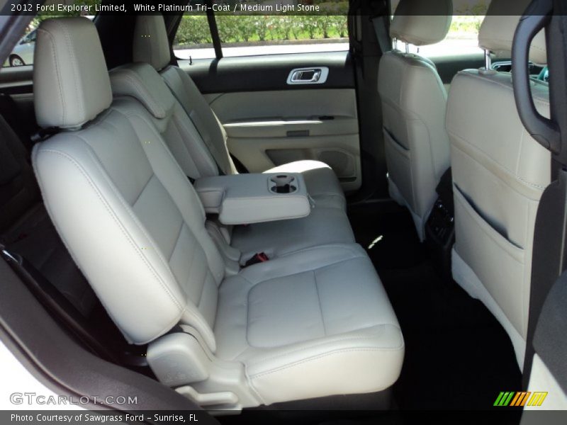 White Platinum Tri-Coat / Medium Light Stone 2012 Ford Explorer Limited