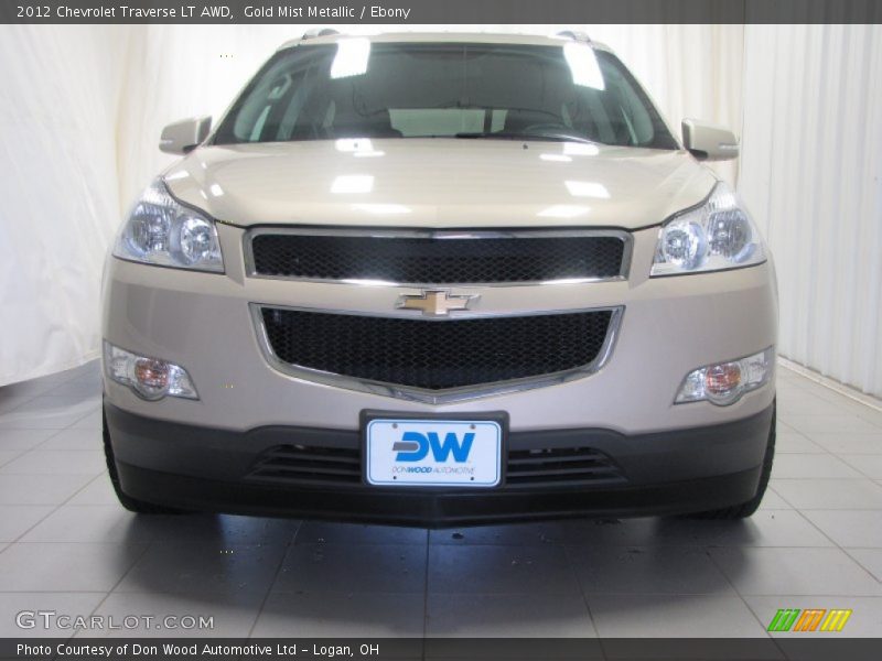 Gold Mist Metallic / Ebony 2012 Chevrolet Traverse LT AWD