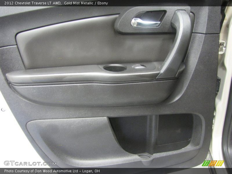 Gold Mist Metallic / Ebony 2012 Chevrolet Traverse LT AWD