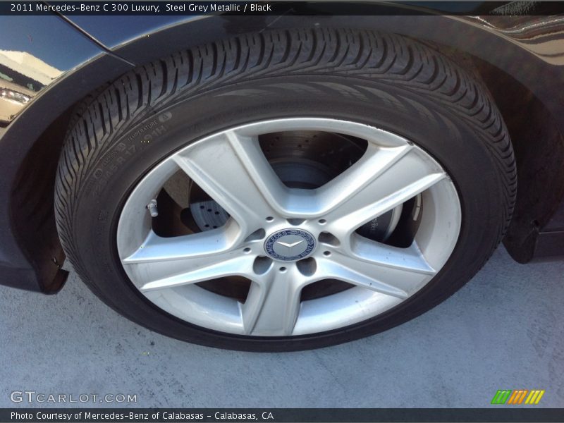 Steel Grey Metallic / Black 2011 Mercedes-Benz C 300 Luxury
