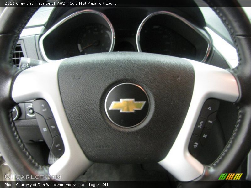 Gold Mist Metallic / Ebony 2012 Chevrolet Traverse LT AWD