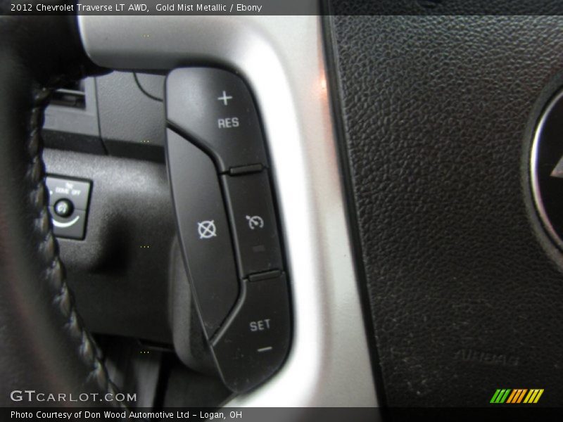 Gold Mist Metallic / Ebony 2012 Chevrolet Traverse LT AWD