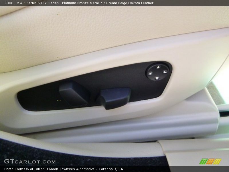 Platinum Bronze Metallic / Cream Beige Dakota Leather 2008 BMW 5 Series 535xi Sedan