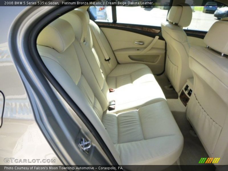 Rear Seat of 2008 5 Series 535xi Sedan