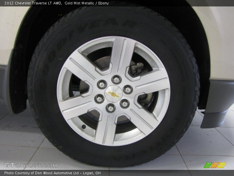 Gold Mist Metallic / Ebony 2012 Chevrolet Traverse LT AWD