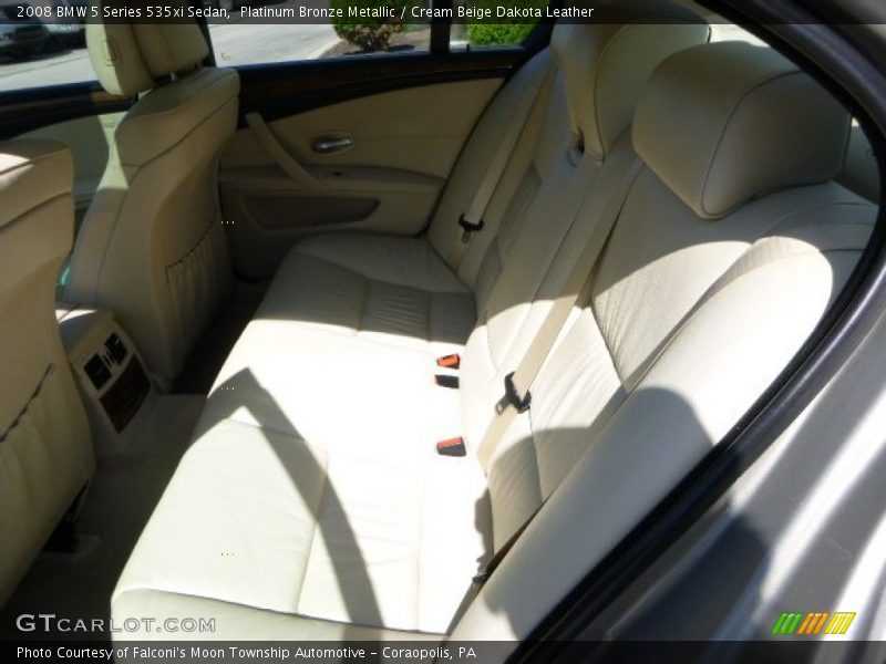 Platinum Bronze Metallic / Cream Beige Dakota Leather 2008 BMW 5 Series 535xi Sedan