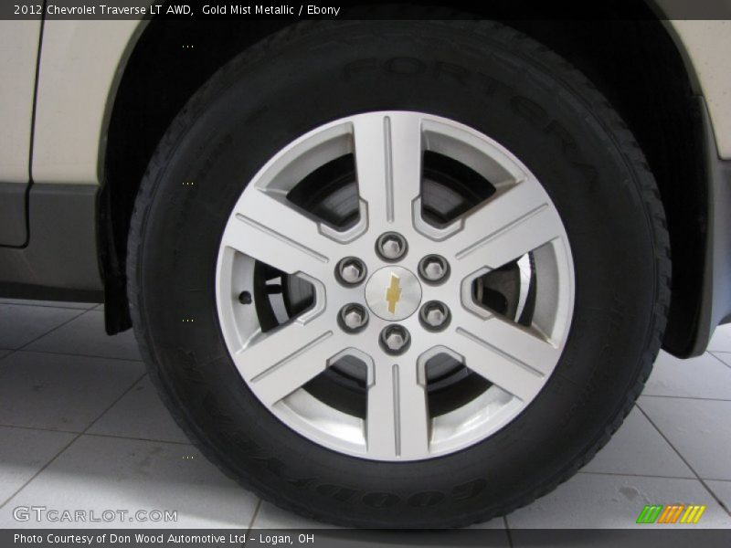 Gold Mist Metallic / Ebony 2012 Chevrolet Traverse LT AWD