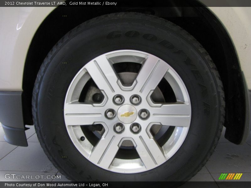 Gold Mist Metallic / Ebony 2012 Chevrolet Traverse LT AWD