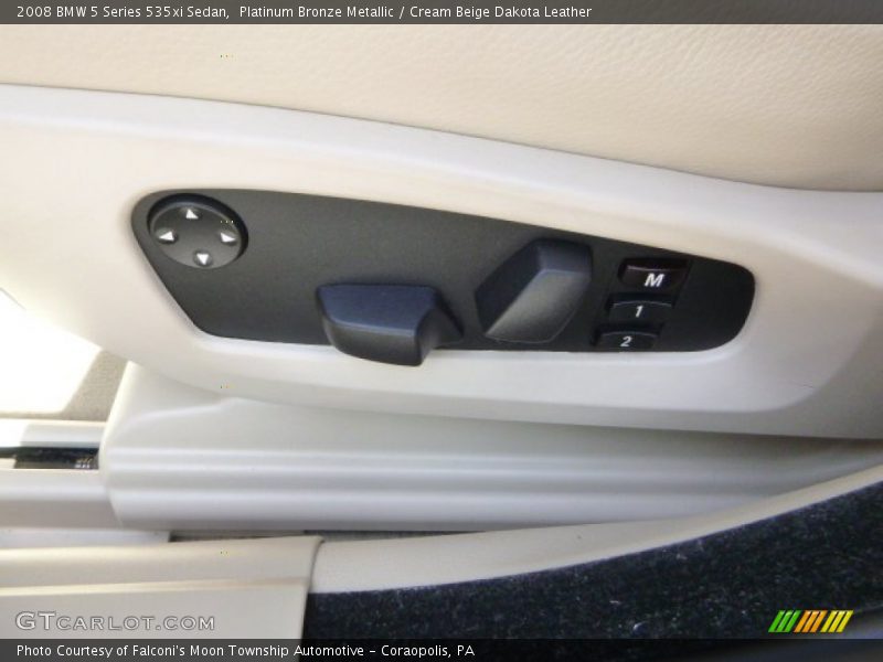 Platinum Bronze Metallic / Cream Beige Dakota Leather 2008 BMW 5 Series 535xi Sedan
