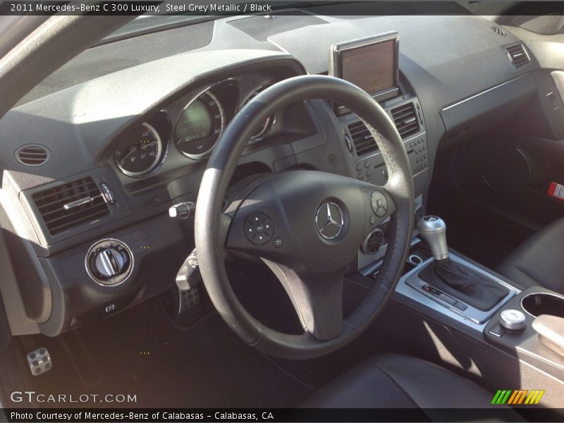 Steel Grey Metallic / Black 2011 Mercedes-Benz C 300 Luxury