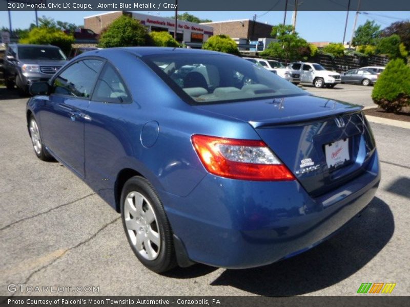 Atomic Blue Metallic / Gray 2010 Honda Civic LX Coupe