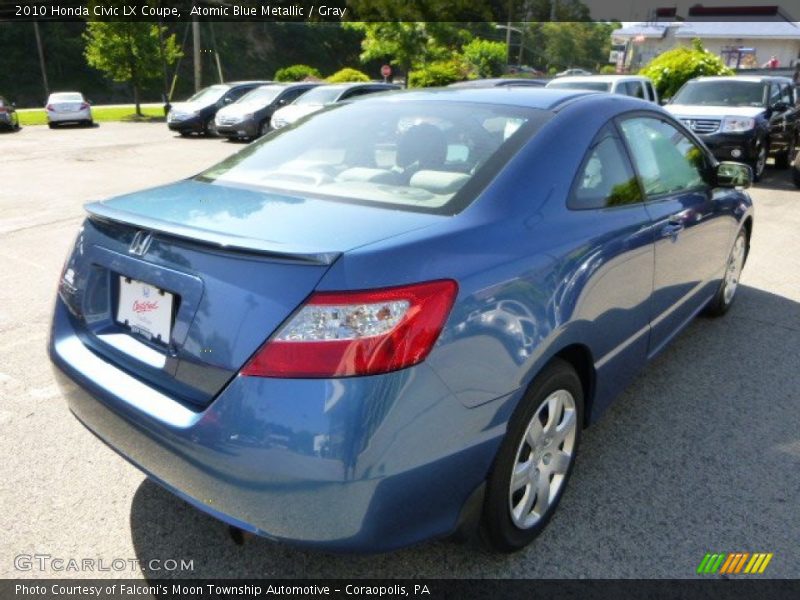 Atomic Blue Metallic / Gray 2010 Honda Civic LX Coupe
