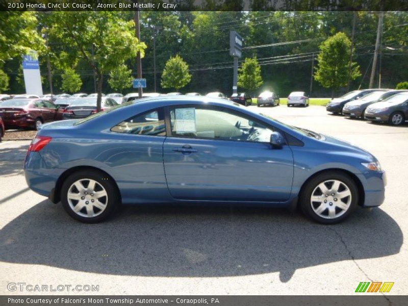 Atomic Blue Metallic / Gray 2010 Honda Civic LX Coupe