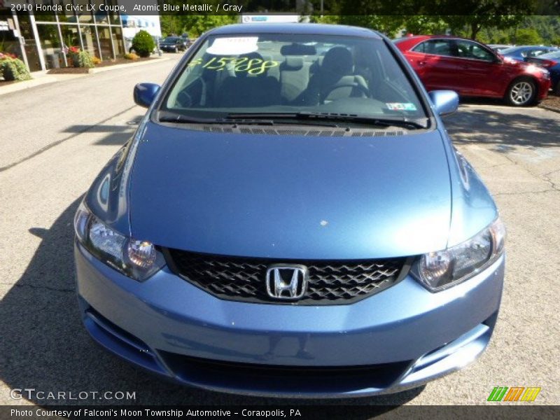 Atomic Blue Metallic / Gray 2010 Honda Civic LX Coupe