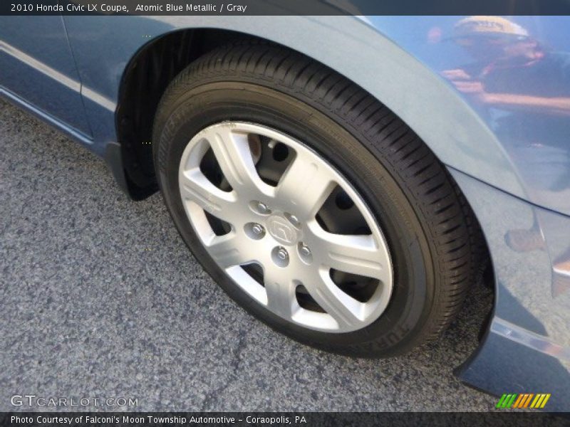 Atomic Blue Metallic / Gray 2010 Honda Civic LX Coupe