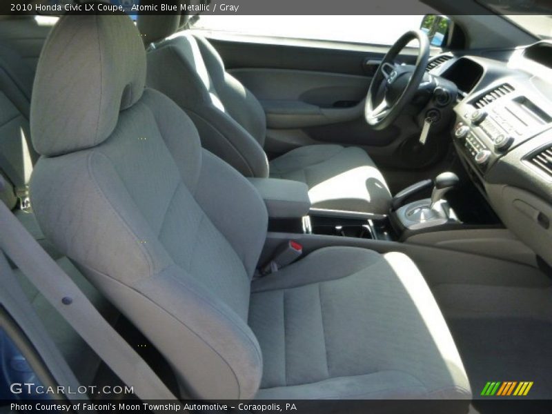 Atomic Blue Metallic / Gray 2010 Honda Civic LX Coupe