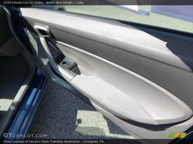 Atomic Blue Metallic / Gray 2010 Honda Civic LX Coupe