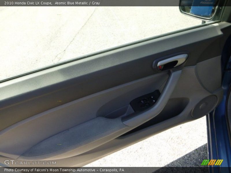 Atomic Blue Metallic / Gray 2010 Honda Civic LX Coupe