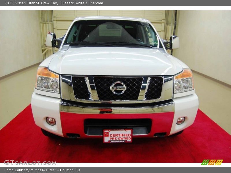 Blizzard White / Charcoal 2012 Nissan Titan SL Crew Cab