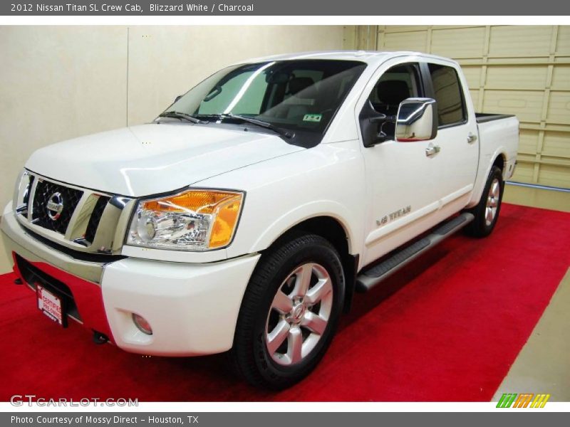 Blizzard White / Charcoal 2012 Nissan Titan SL Crew Cab