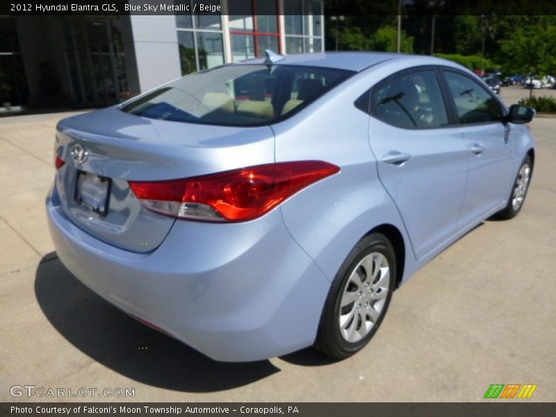 Blue Sky Metallic / Beige 2012 Hyundai Elantra GLS