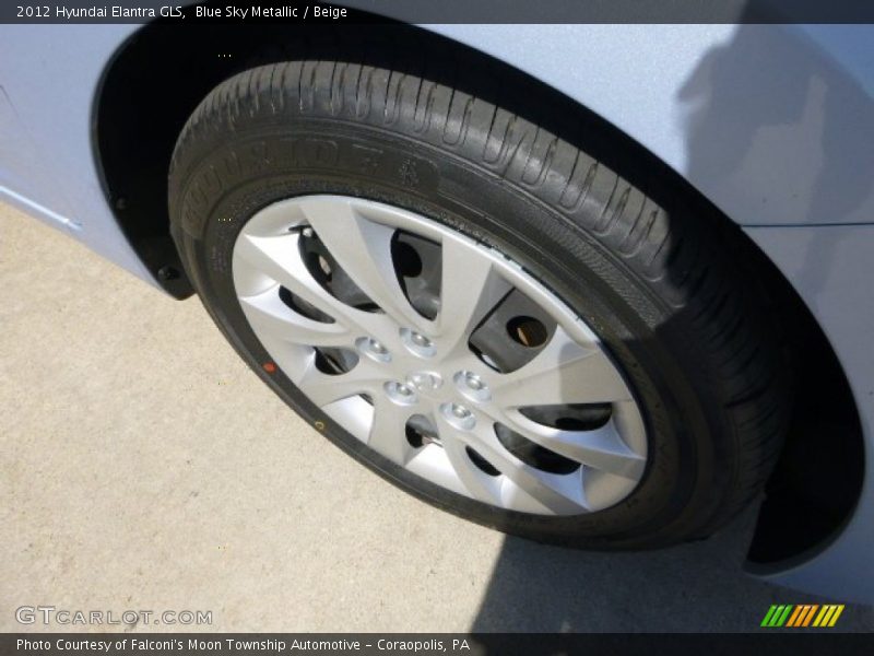 Blue Sky Metallic / Beige 2012 Hyundai Elantra GLS