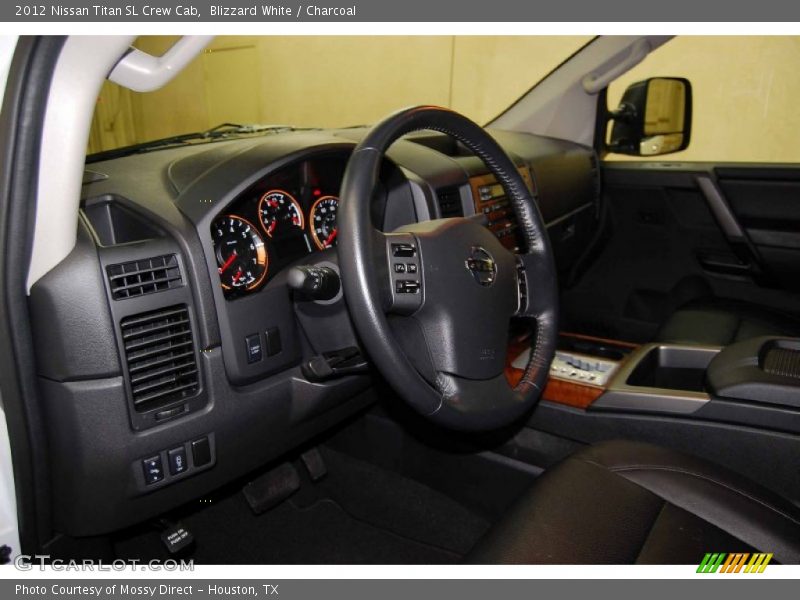 Blizzard White / Charcoal 2012 Nissan Titan SL Crew Cab
