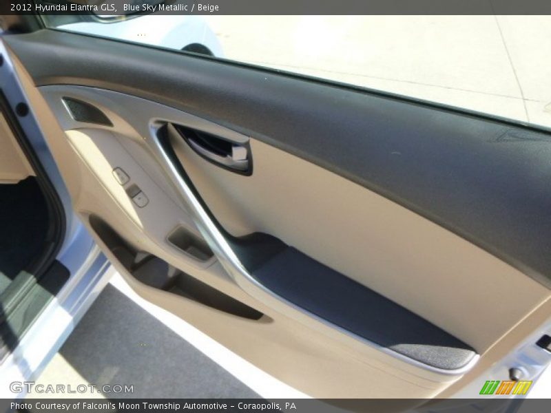 Blue Sky Metallic / Beige 2012 Hyundai Elantra GLS