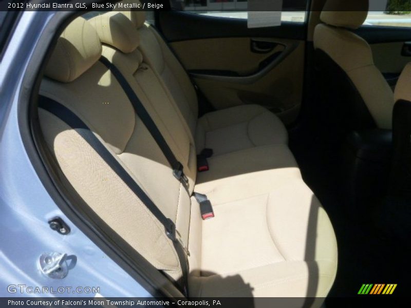 Blue Sky Metallic / Beige 2012 Hyundai Elantra GLS
