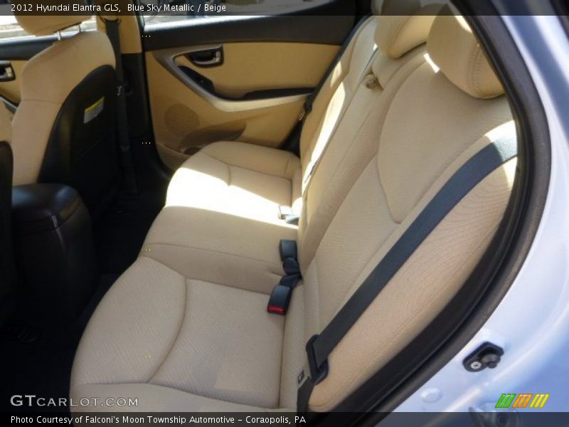 Blue Sky Metallic / Beige 2012 Hyundai Elantra GLS