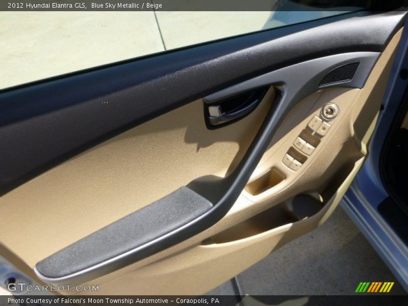 Blue Sky Metallic / Beige 2012 Hyundai Elantra GLS