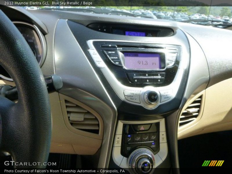 Blue Sky Metallic / Beige 2012 Hyundai Elantra GLS