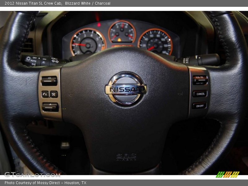 Blizzard White / Charcoal 2012 Nissan Titan SL Crew Cab