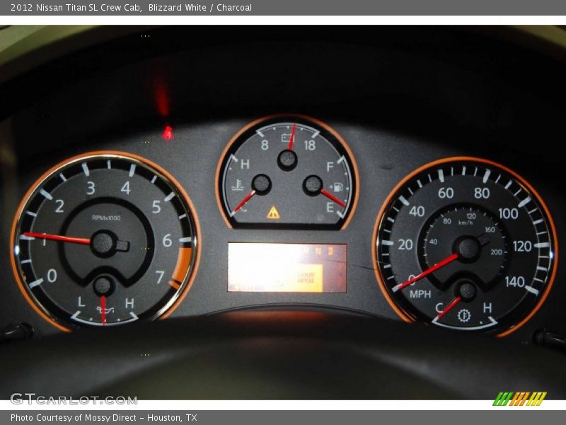 Blizzard White / Charcoal 2012 Nissan Titan SL Crew Cab