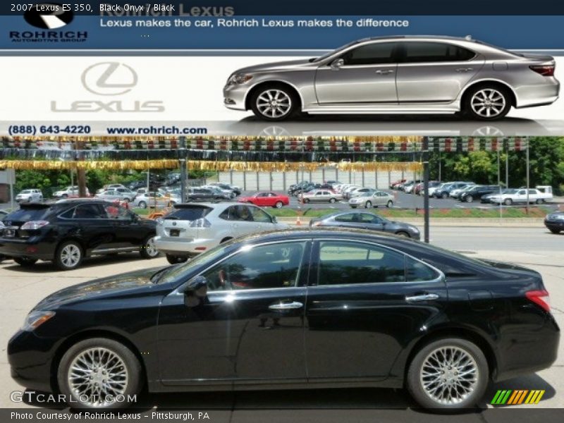 Black Onyx / Black 2007 Lexus ES 350