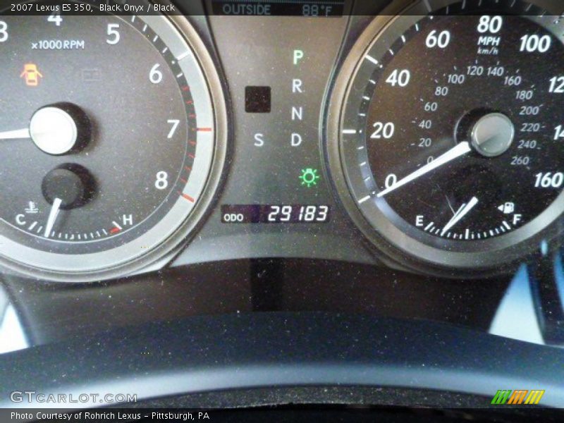 Black Onyx / Black 2007 Lexus ES 350