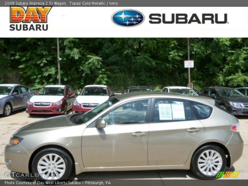 Topaz Gold Metallic / Ivory 2008 Subaru Impreza 2.5i Wagon