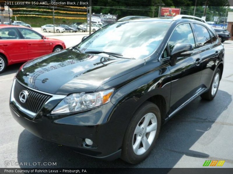 Obsidian Black / Black 2011 Lexus RX 350 AWD