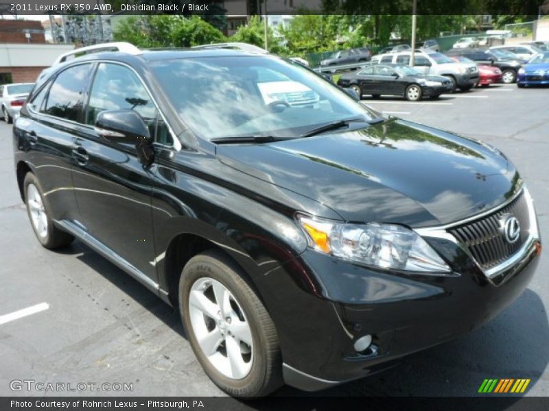 Obsidian Black / Black 2011 Lexus RX 350 AWD