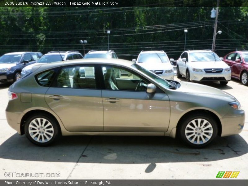 Topaz Gold Metallic / Ivory 2008 Subaru Impreza 2.5i Wagon