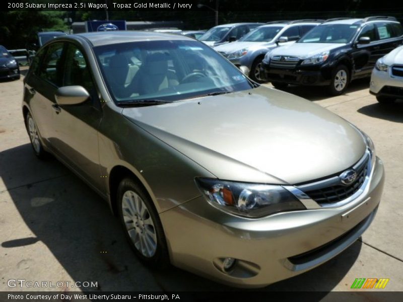 Topaz Gold Metallic / Ivory 2008 Subaru Impreza 2.5i Wagon