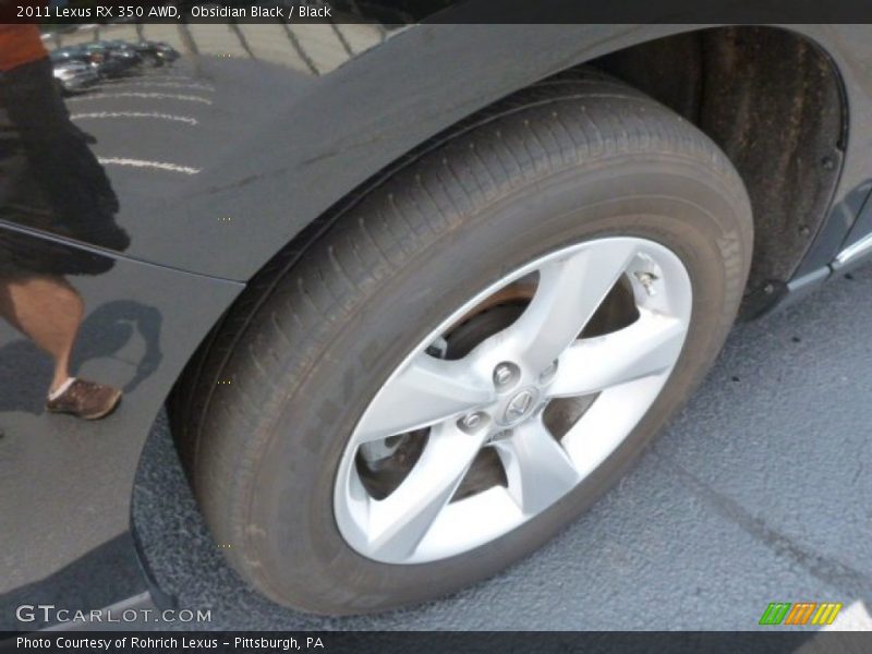 Obsidian Black / Black 2011 Lexus RX 350 AWD