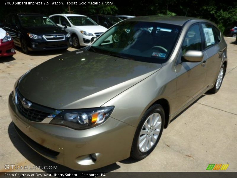 Topaz Gold Metallic / Ivory 2008 Subaru Impreza 2.5i Wagon