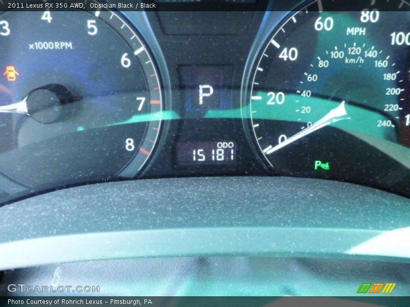 Obsidian Black / Black 2011 Lexus RX 350 AWD
