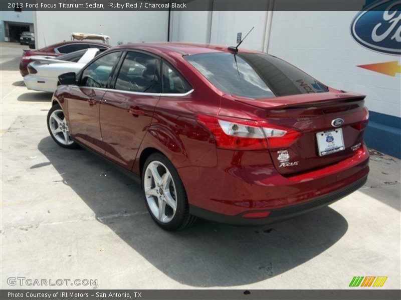 Ruby Red / Charcoal Black 2013 Ford Focus Titanium Sedan