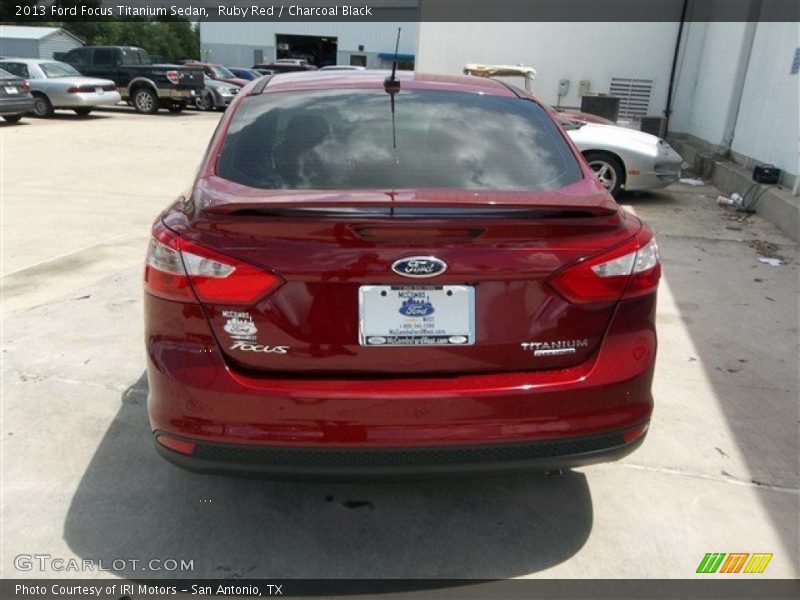 Ruby Red / Charcoal Black 2013 Ford Focus Titanium Sedan